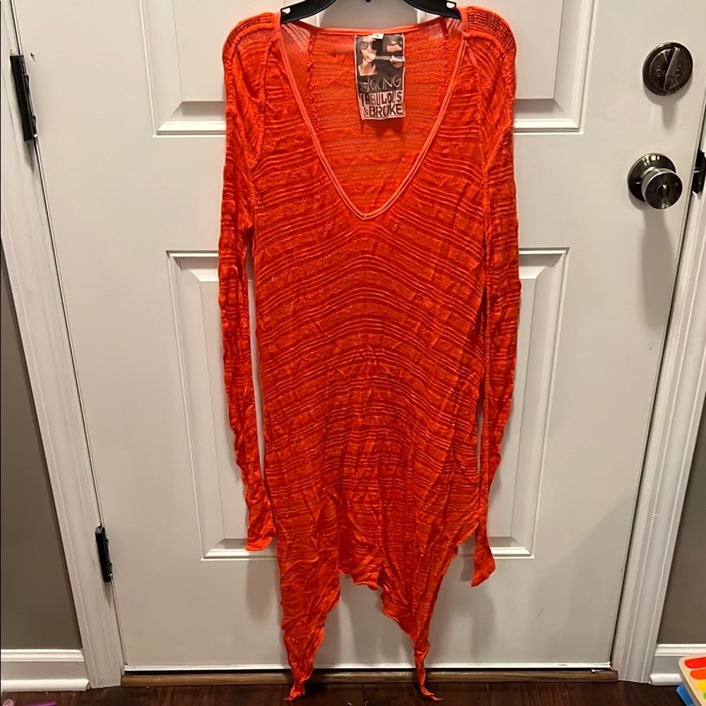 Young Fabulous & Broke Red Bohemian Style Top